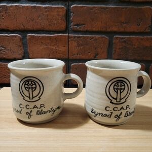 Pair of Vintage Church of Central Africa Presbyterian Synod Of Blantyre Mugs